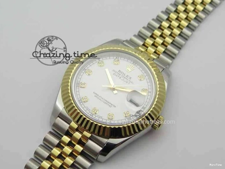 MiroTime 0304 DateJust II 41mm SS YG BP Maker Best Edition White Diam Dial On Jubilee Bracelet A ModernLook 3663